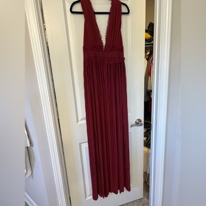 ASOS maroon full length dress, size 6